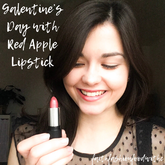 A Pink Lip for “Galentine’s Day” with Red Apple Lipstick